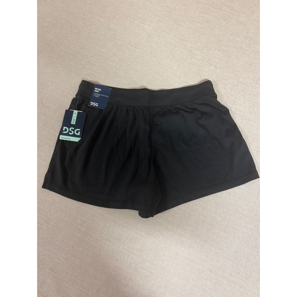 DSG Womens Mid Rise Core Opp Shorts Pure Black 3 Inch Inseam DSW39123 New - Picture 4 of 4